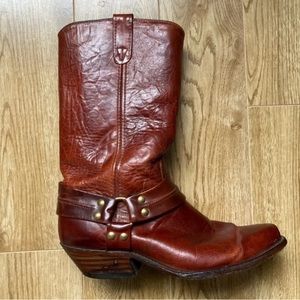 LEATHER Harness Moto/ Western Boots Made In CANADA🇨🇦